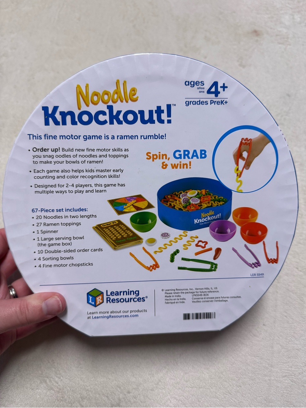 Noodle Knockout! Fine Motor Game - Picture 4 of 4